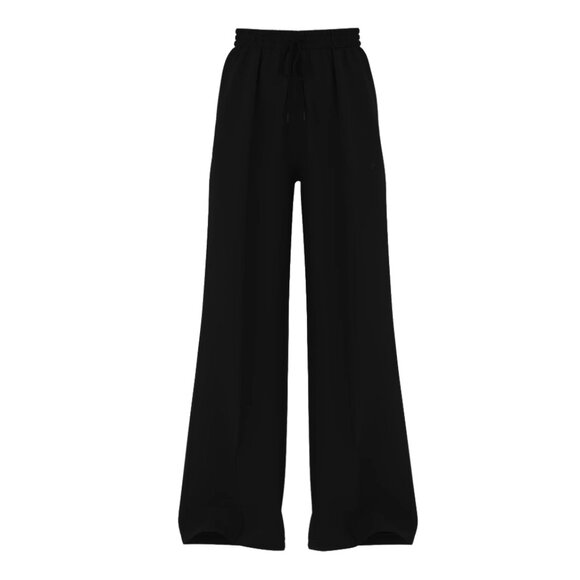 Victoria's Secret PINK Ivy Fleece Wide Leg Black Sweatpants In Small NWT - Picture 3 of 13